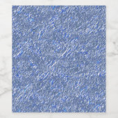 Textura rústica azul e efeito prateado wijn etiket (Enkel label)