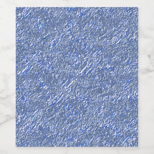 Textura rústica azul e efeito prateado wijn etiket (Enkel label)