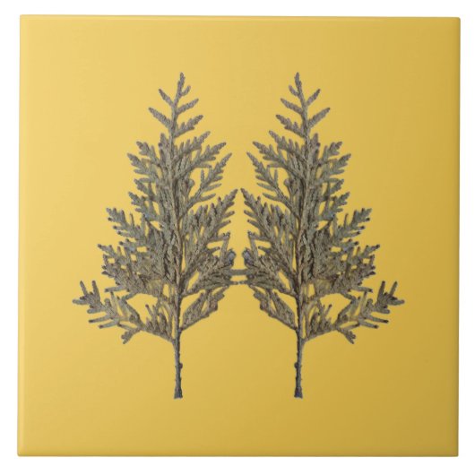 Textural Treasures of Winter on Ceramic Tile - D2 Tegeltje (Voorkant)