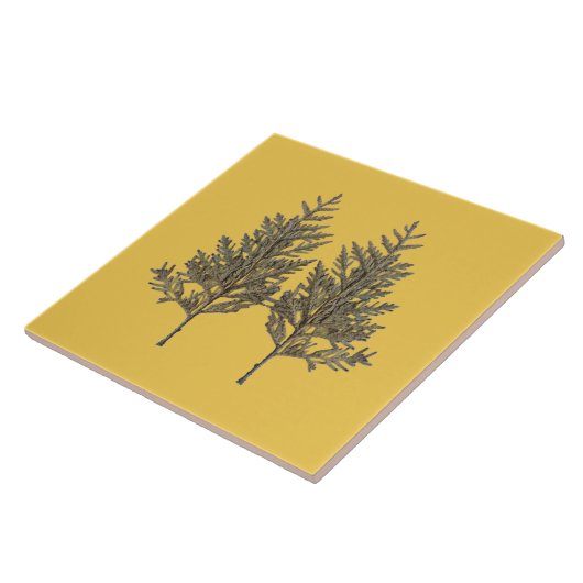 Textural Treasures of Winter on Ceramic Tile - D2 Tegeltje (Zijkant)