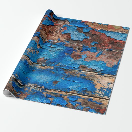 Texture background blue wood cadeaupapier (Uitgerold)