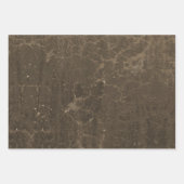 Texture Brown Grunge  Antiek Rustic Inpakpapier Vel (Voorkant 3)