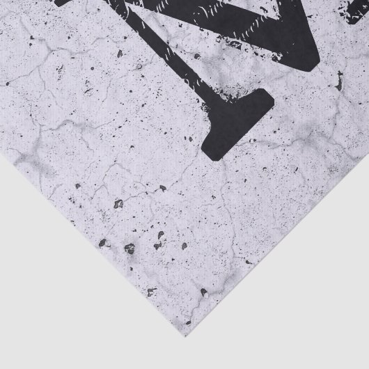 Texture Grey Farmhouse Rustic  Monogram Tissuepapier (Detail)