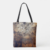 Texture grunge distress fracture tote bag (Achterkant)