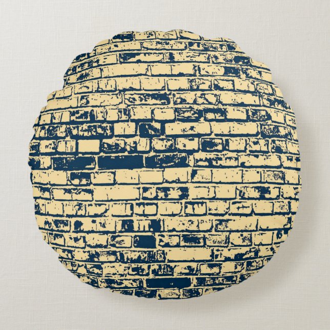 Texture of a brick wall. Elegant wallpaper design. Rond Kussen (Voorkant)