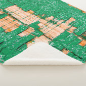 Texture of old wooden fence with shabby paint. Gre Sherpa Deken (3/4)