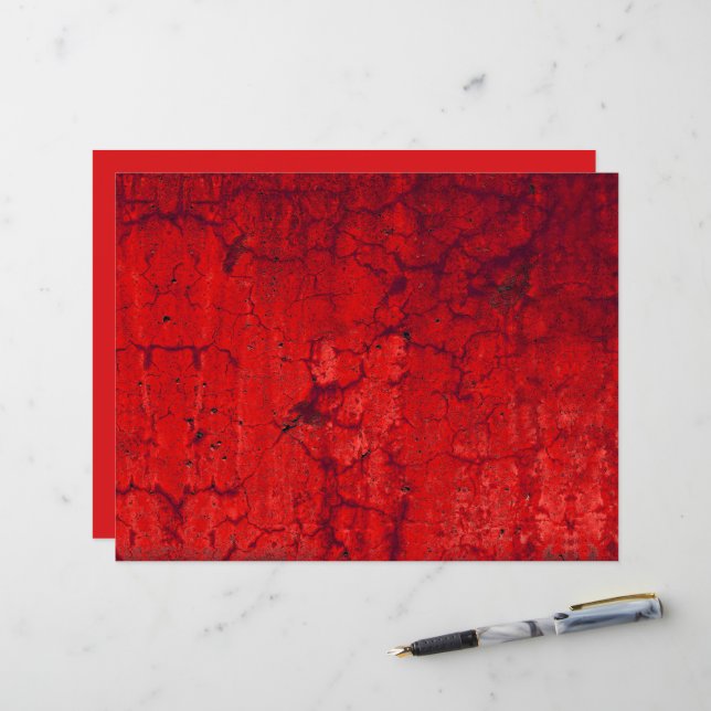 Texture Red Rustic  Antiek Grunge (Voorkant / Achterkant in situ)