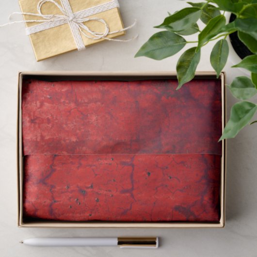 Texture Red Rustic  Antiek Grunge Tissuepapier (Geschenk)