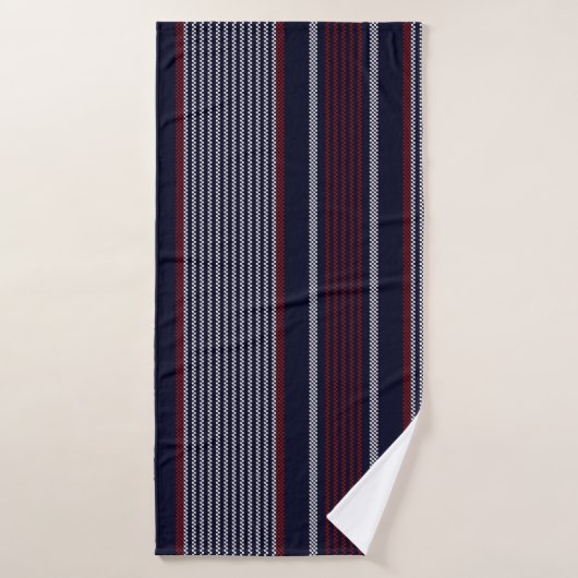 Texture stripe seamless pattern with navy blue, r badhanddoek (Badhanddoek)