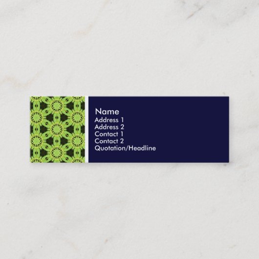 Texture Tone - Terrazzo Pattern 010 - Deep Navy Mini Visitekaartje (Voorkant)