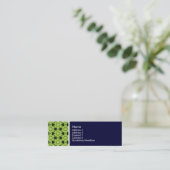 Texture Tone - Terrazzo Pattern 010 - Deep Navy Mini Visitekaartje (Staand voorkant)