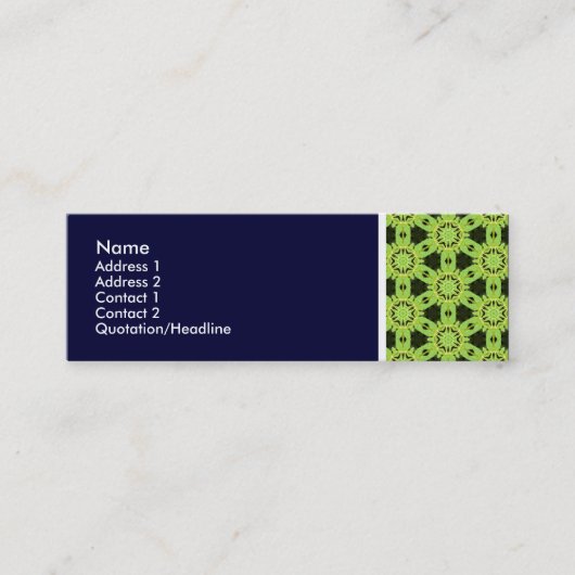 Texture Tone - Terrazzo Pattern 010 - Deep Navy Mini Visitekaartje (Voorkant)