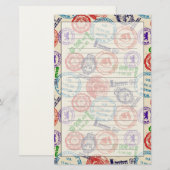 Texture with real stamps. briefpapier (Voorkant / Achterkant)