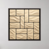 Textured 3D Panels Wall Art Canvas Afdruk (Voorkant)