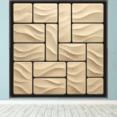 Textured 3D Panels Wall Art Canvas Afdruk (Insitu (Houten vloer))