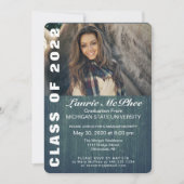 Textured achtergrond aangepaste foto afstudeerders kaart (Voorkant)