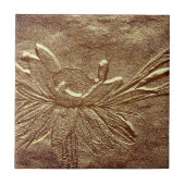 Textured Aged Daisy Floral Art Tile Tegeltje (Voorkant)