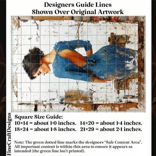 Textured Art, Elegant Lady in Blue EL4L Decoupage Tissuepapier