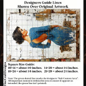 Textured Art, Elegant Lady in Blue EL4R Decoupage Tissuepapier