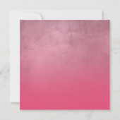 Textured Bold Pink Ombre Uitgestelde bruiloft Kaar Kaart (Achterkant)