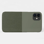 Textured Bottom Moss Green iPhone 11 Hoesje (Aange (Achterkant (horizontaal))