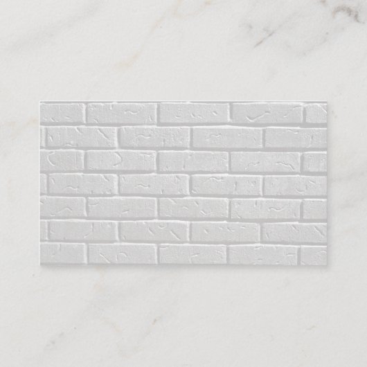 Textured Charcoal Brick Wall Visitekaartje (Achterkant)