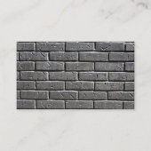 Textured Charcoal Brick Wall Visitekaartje (Voorkant)