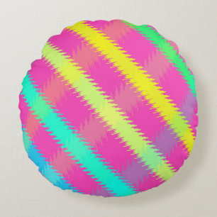 Textured Check Rond Kussen
