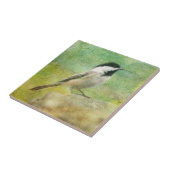 Textured Chickadee Tegeltje (Zijkant)
