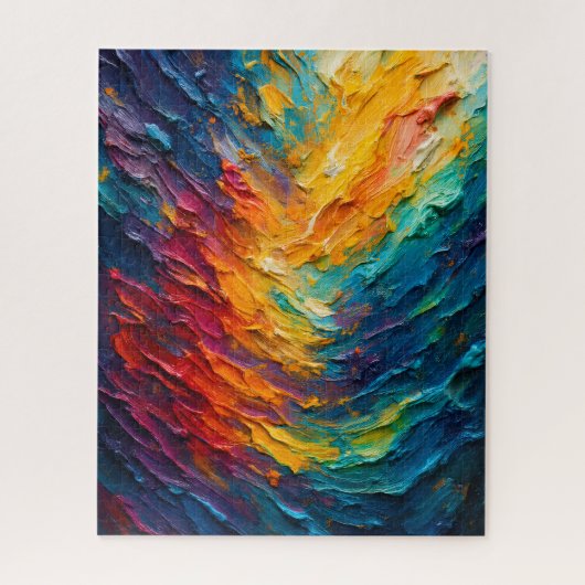Textured Colorful Painting Legpuzzel (Verticaal)
