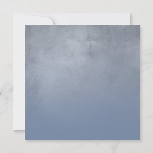 Textured Dusty Blue Ombre uitgestelde bruiloft Kaa Kaart (Achterkant)