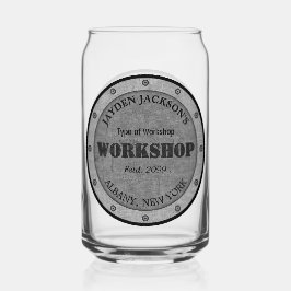 Textured Effect Shop Workshop loods Man grotbier Blikvorm Glas