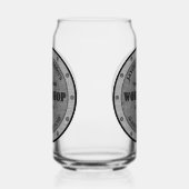 Textured Effect Shop Workshop loods Man grotbier Blikvorm Glas (Links)