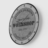 Textured Effect Shop Workshop Shed Man Cave Clock Grote Klok (Hoek)