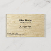 Textured Fabric with Wood Grain Pattern Visitekaartje (Achterkant)