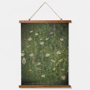 Textured Field of Daisies Floral Art Hangend Wandkleed