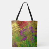 "Textured Florals" (groot) schoudertote Tote Bag (Achterkant)
