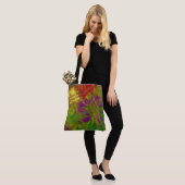 "Textured Florals" (groot) schoudertote Tote Bag (Op model)
