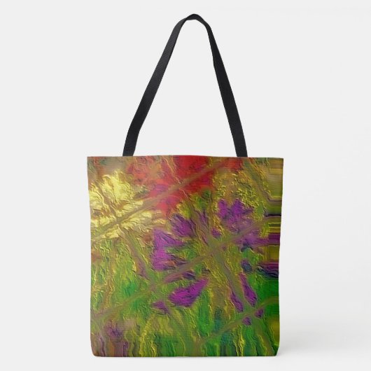 "Textured Florals" (large) Shoulder Tote Tote Bag (Voorkant)