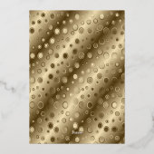 Textured Gold Border Sweet 16 Invitation Folie Uitnodiging (Achterkant)