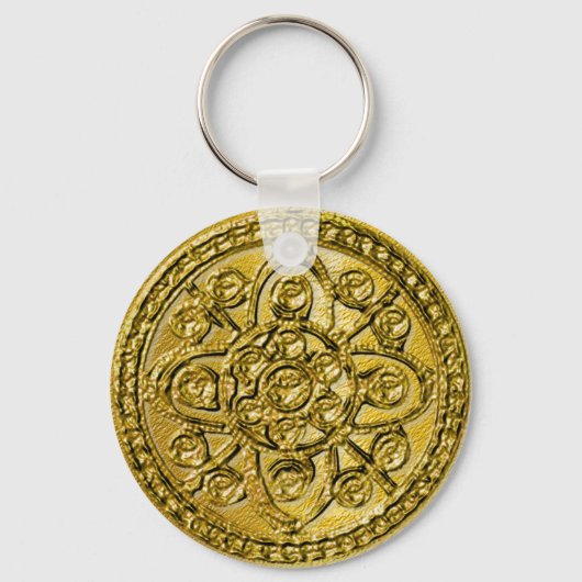 Textured Gold Filigree Sleutelhanger (Voorkant)