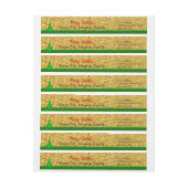 Textured Gold Merry Tree Return-adres (Vel)