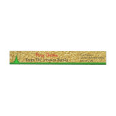 Textured Gold Merry Tree Return-adres (Individueel)
