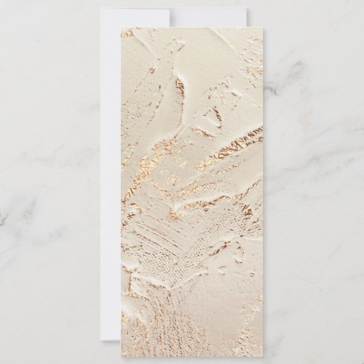 Textured Gold Wedding Dinner Menu Kaart (Achterkant)