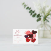 Textured Heart Collage Visitekaartje (Staand voorkant)