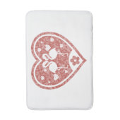 Textured Heart Flamingo Love Badmat (Voorkant Verticaal)