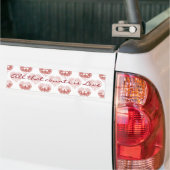 Textured Heart Flamingo Love Bumpersticker (Op Truck)