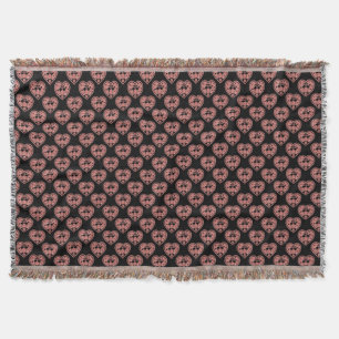 Textured Heart Flamingo Love Deken