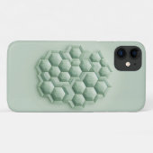 Textured Hexagons, Geometric Phone Case, Mint Gree Case-Mate iPhone Case (Achterkant (horizontaal))
