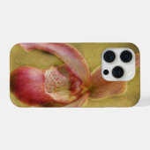 Textured Lady Slipper Orchid iPhone Hoesje (Achterkant horizontaal)